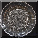 G35. Glass sunflower serving platter 12” - $12 